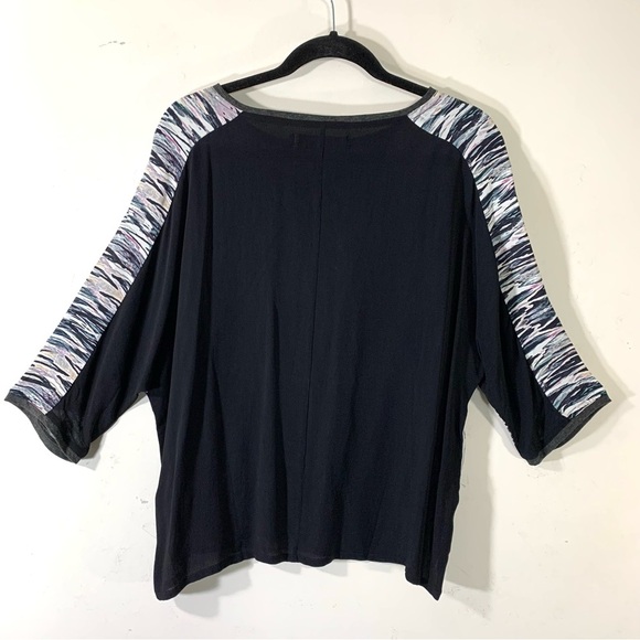 2/$35 Minus Watercolor Stripe Popover Bea Blouse - Picture 6 of 11